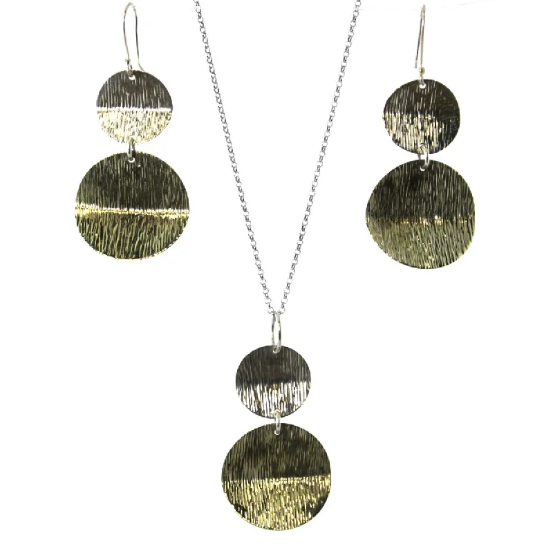 Layered Chain Necklace for Fashionistas-Sterling Silver Necklace & Earring Set