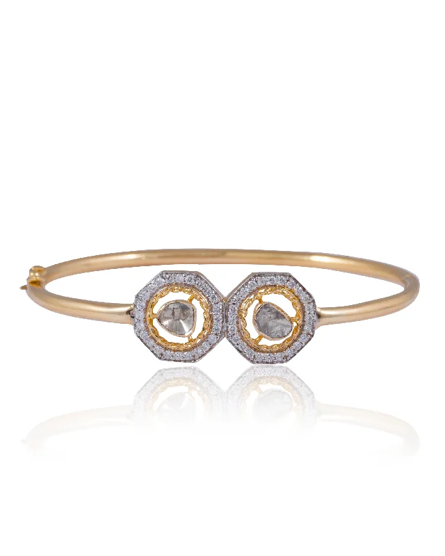 Trendy Bangles for Young Women-Emily Polki And Diamond Bangle