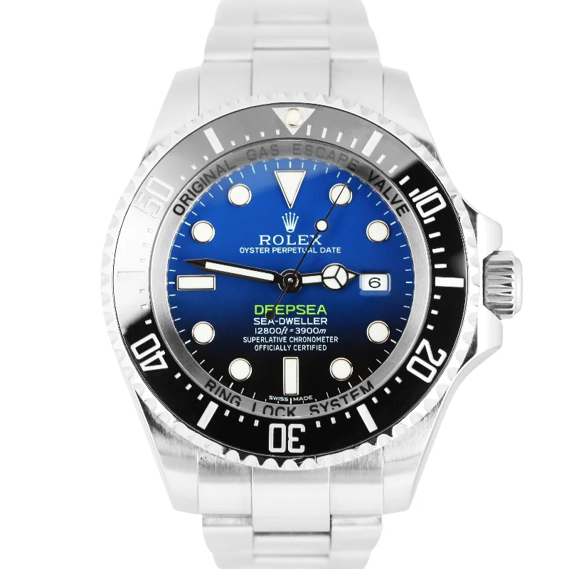 High-End Watches with Leather Straps-Rolex Sea-Dweller Deepsea 'James Cameron' Blue 44mm Stainless Steel 116660 Watch