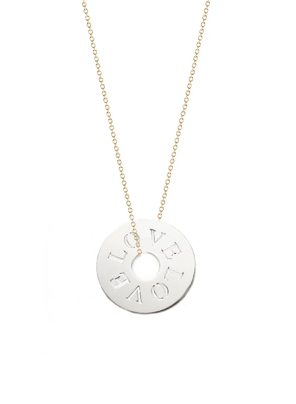 Gold Necklace with Initial Pendant-Token of Love Necklace