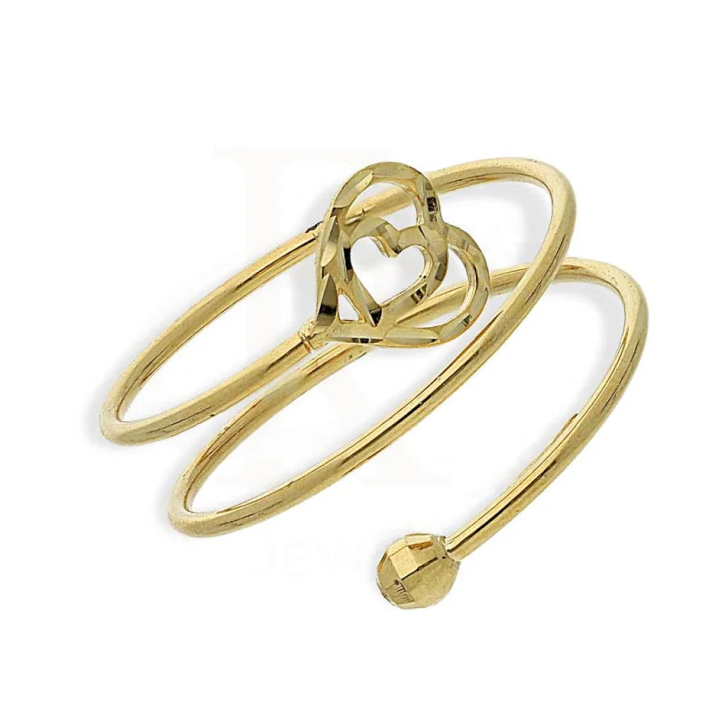 Beautiful Gold Wedding Ring for Her-Gold Twin Heart Shaped Spiral Ring 18KT - FKJRN18K2783