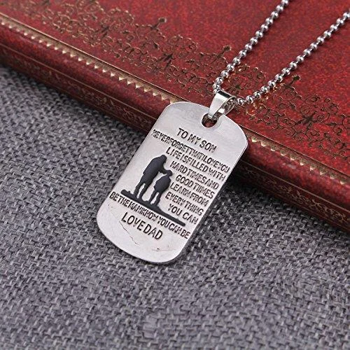 Classic Necklace for Women-SEXY SPARKLES inch To my son never forget that i love you.Life is filled with hard times and good times learn from everything you can. Be the man i know you can beinch  Necklace With inspirational pendant