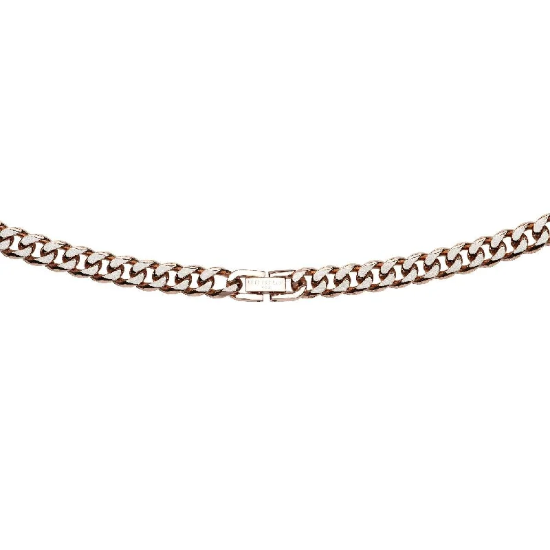 Elegant Statement Necklace for Parties-Unique & Co Stainless Rose Gold Or Steel Curb Chain Necklace