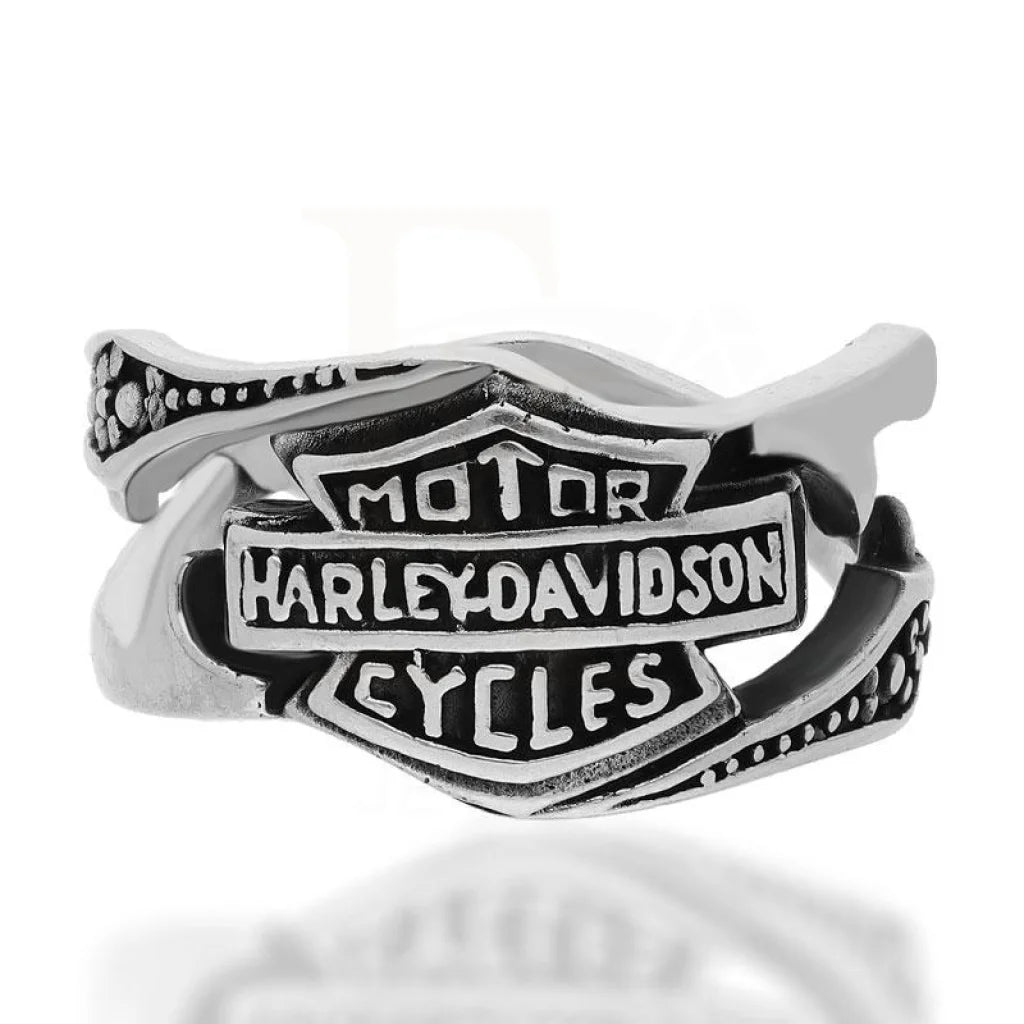 Multi-Gemstone Ring for Fashion Style-Sterling Silver 925 Men's Harley Davidson Biker Ring - FKJRNSL2502