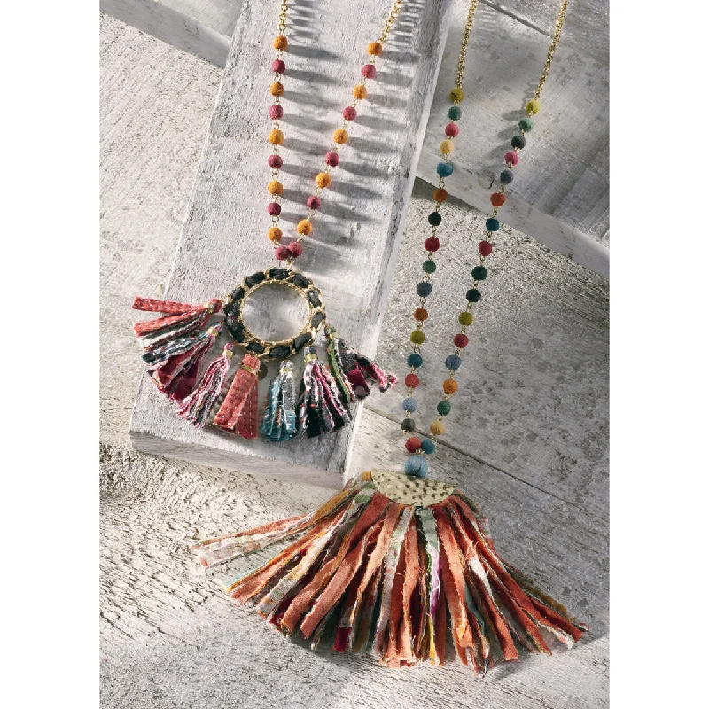 Handcrafted Necklace for Wedding Gifts-Cotton Necklace