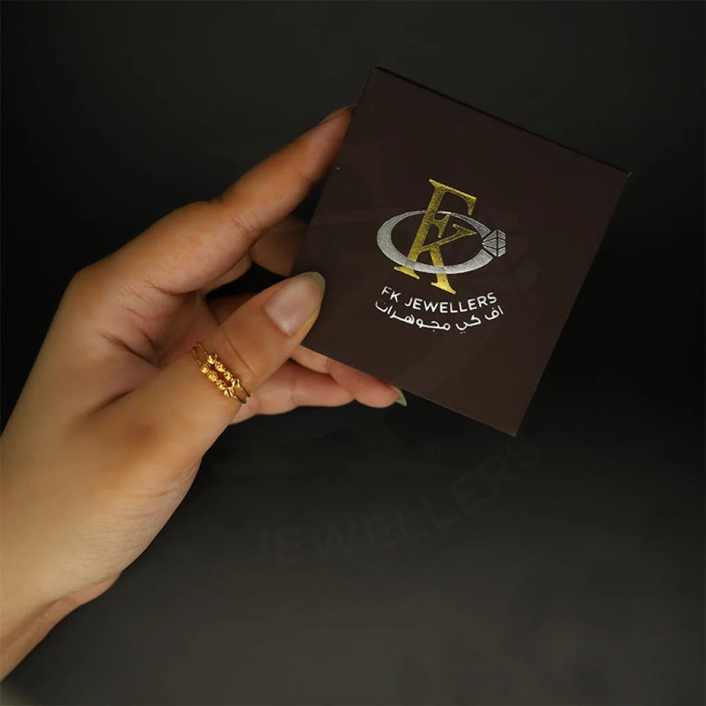 Simple Gold Ring for Women-Gold Balls Ring 21KT - FKJRN21KM5159