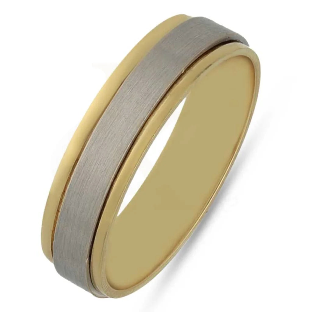 Custom Gold Wedding Ring for Women-Dual Tone Gold Wedding Band Ring 18KT - FKJRN18K3809