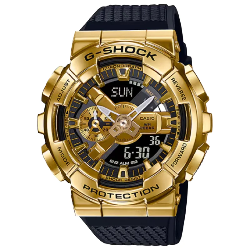 Fashion Watches for Women-G-Shock G-Steel Gold & Black Analog/Digital