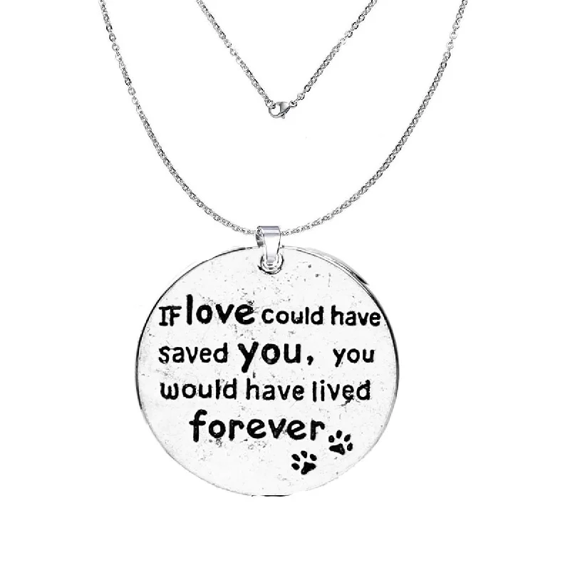 Handcrafted Gemstone Necklace for Gifts-If love could have saved you, you would have lived forever Memorial Necklace & Pendant Sympathy Gift