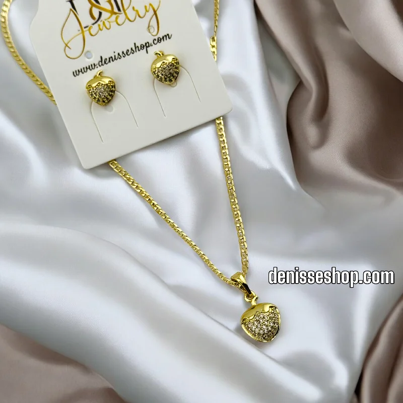 Luxury Gold Necklace for Weddings-14K WOMAN/STRAWBERRY NECKLACE SET N170