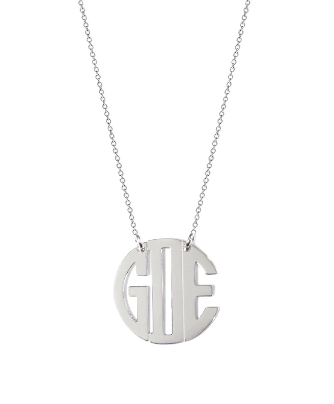 Sparkling Gold Necklace for Night Out-Monogram Block Necklace