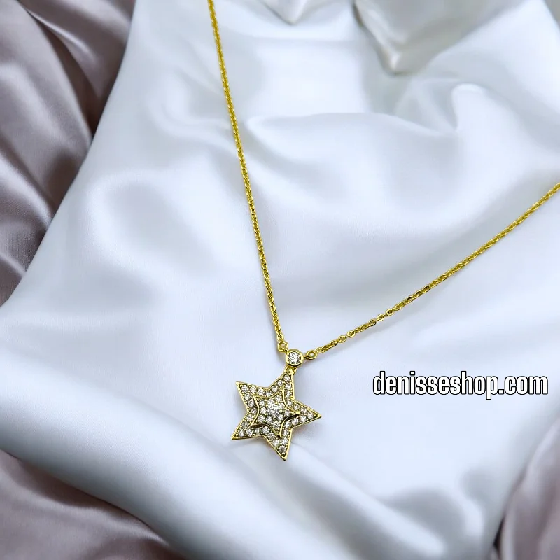 Birthstone Necklace for Family-14K WOMAN/SINGLE STAR NECKLACE N178