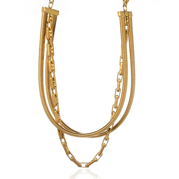 Classic Gold Necklace for Weddings-Off The Chain Necklace