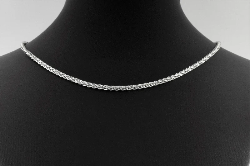 Silver Choker Necklace for Fashion-Sterling Silver Spiga Necklace