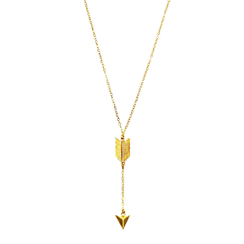 Necklace with Engraved Charm for Personal Touch-Arrow Necklace