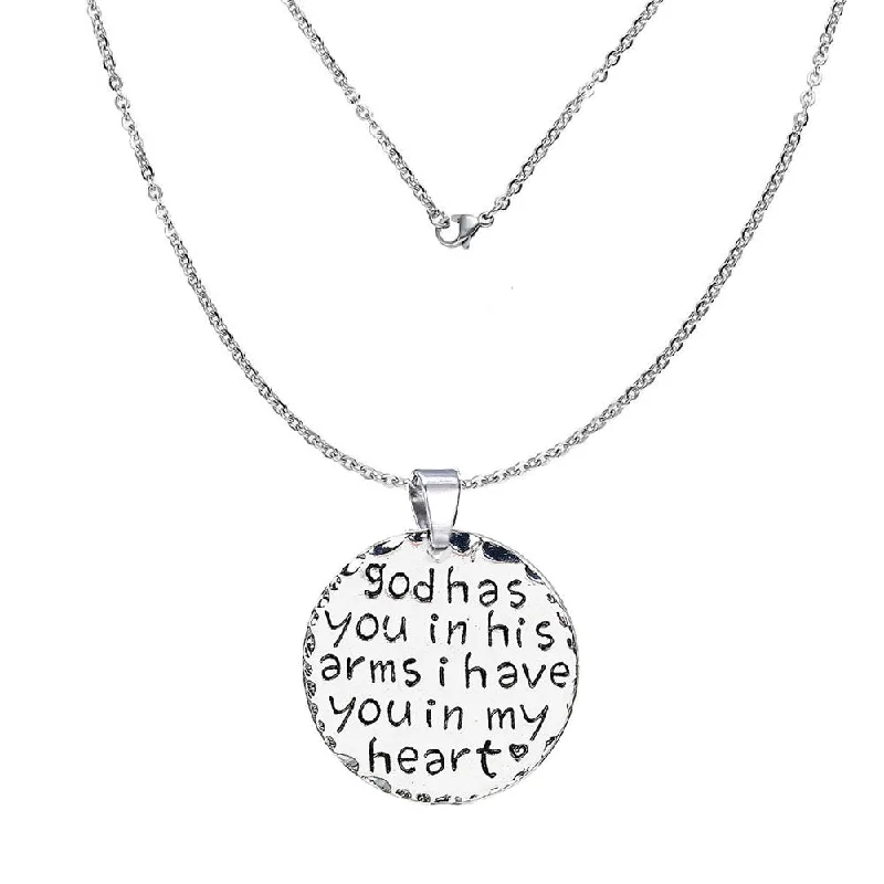 Bohemian Necklace for Hippie Style-inch God has you in his arms i have you in my heartinch  Necklace & Pendant Memorial Sympathy Gift