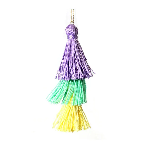 Chain Necklace with Pendant for Women-Mardi Gras Tassels Necklace