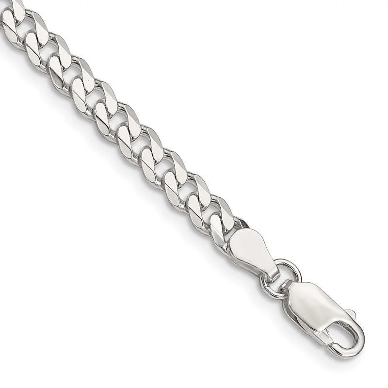 Adjustable Charm Bracelet for Custom Style-Sterling Silver 4.5mm Curb Chain Bracelet