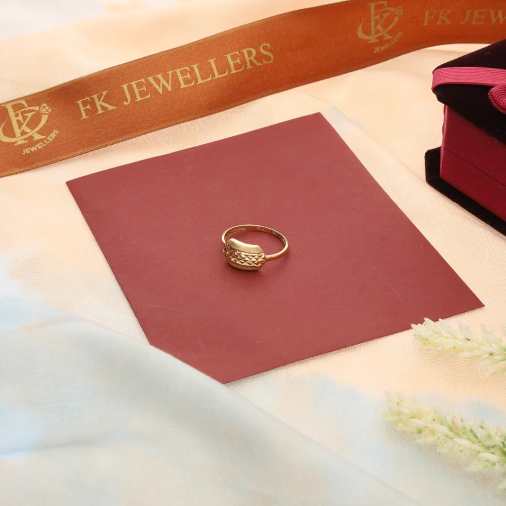 Gold Engagement Ring-Classic Gold Ring 18KT - FKJRN18K7335