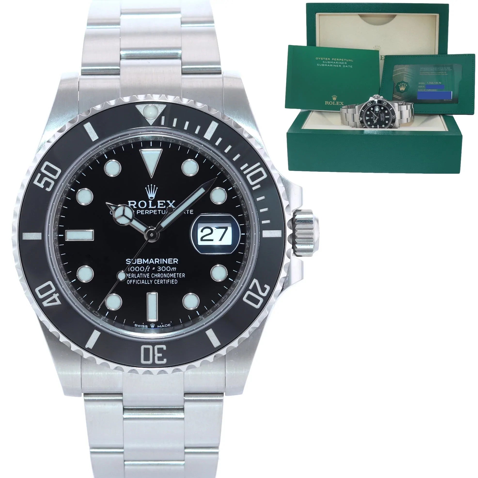 High-Tech Watches for Tech Enthusiasts-NEW 2021 PAPERS Rolex Submariner 41mm Ceramic 126610 Watch Box