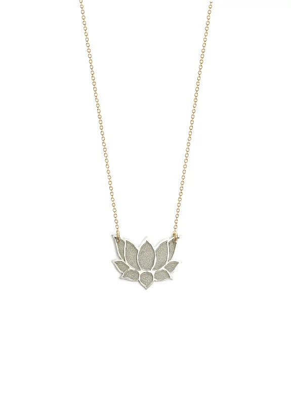 Custom Pendant Necklace for Personal Style-Lotus Flower Necklace