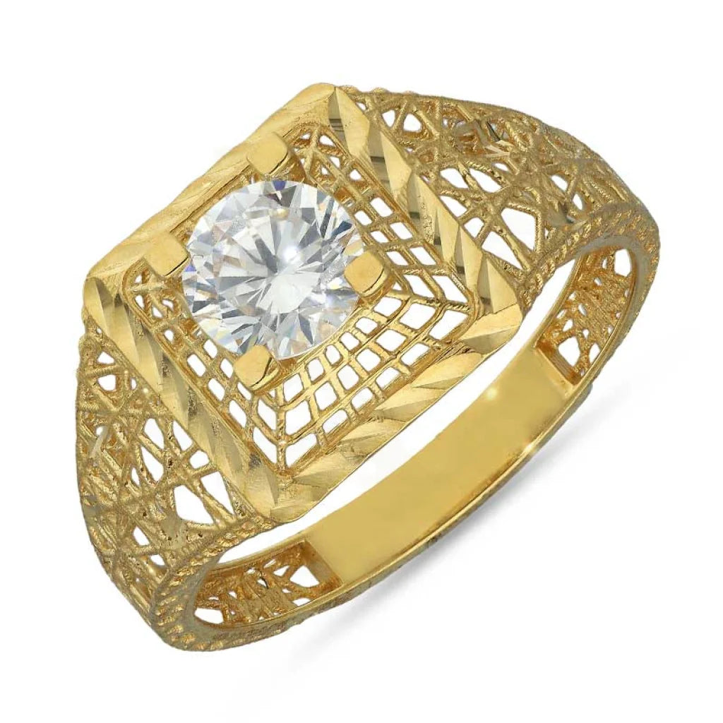 Designer Ring for Women-Gold Solitaire Ring 18KT - FKJRN18K3098