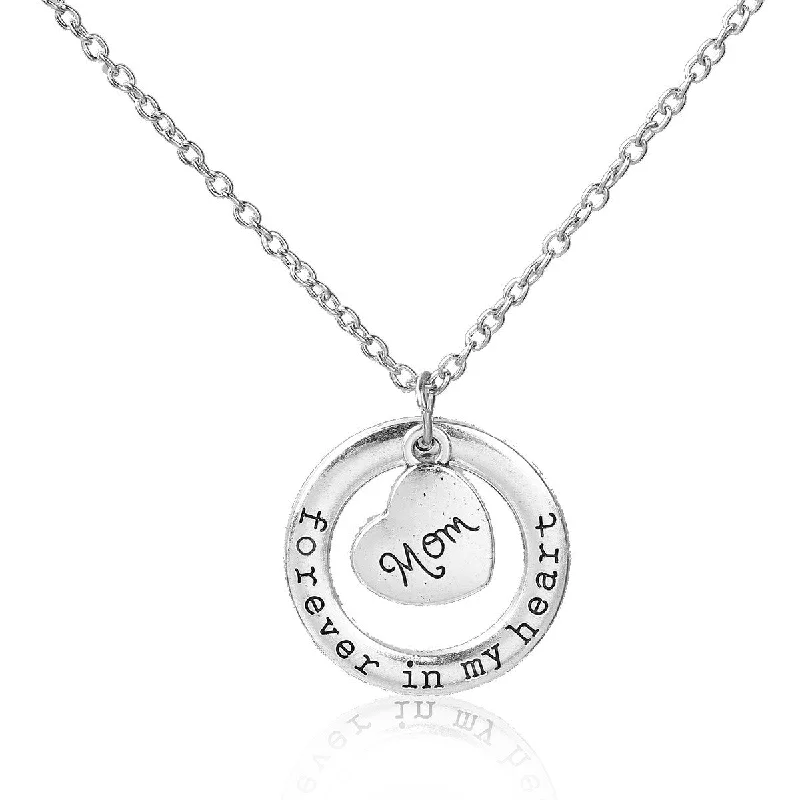 Personalized Jewelry Necklace-Sexy Sparkles inch  Forever In My Heart inch  Motherâ€™s Day Family Jewelry Necklace