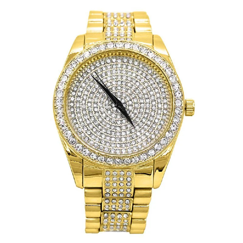 Women's Watches with Mesh Strap for Elegant Look-Iced Center Dress Hip Hop Watch