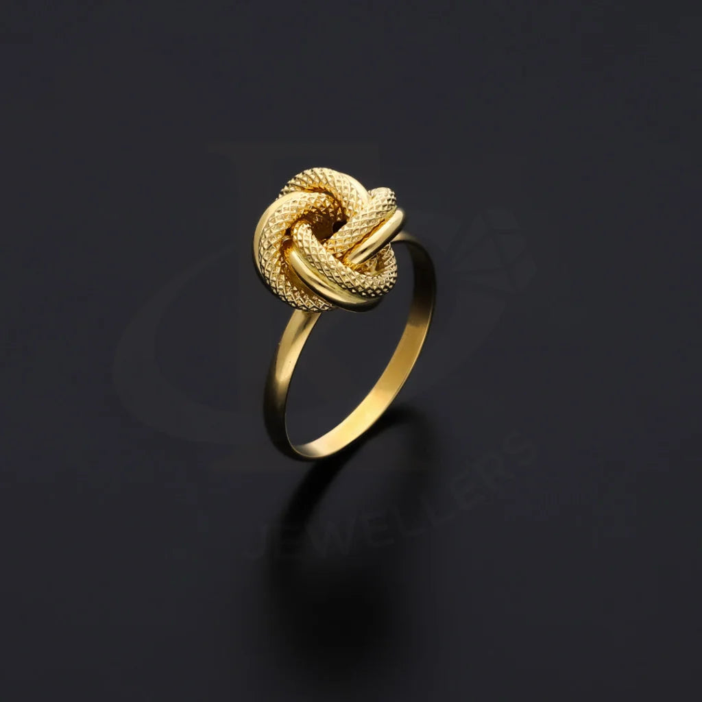 Gold Promise Ring for Engagement-Gold Knot Ring 18KT - FKJRN18K8174