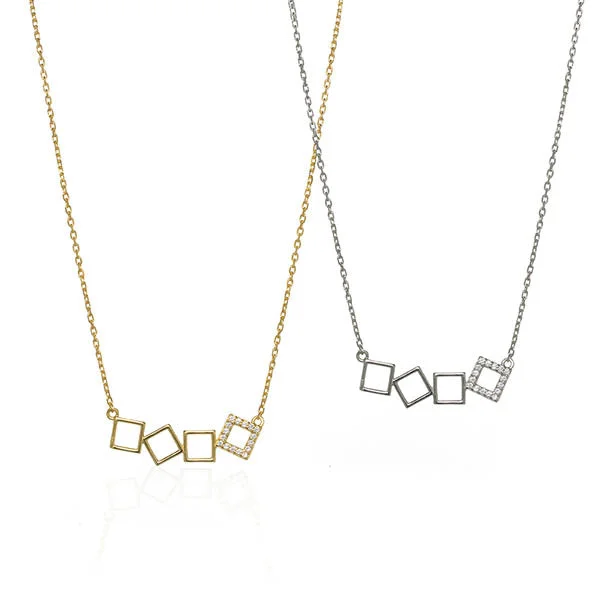 Artistic Necklace for Fashion Lovers-Connect Four Necklace