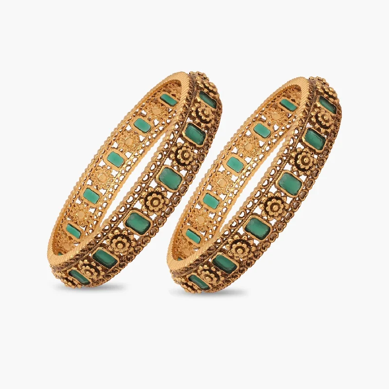 Colorful Enamel Bangles for Fun Look-Neepa Antique Bangles