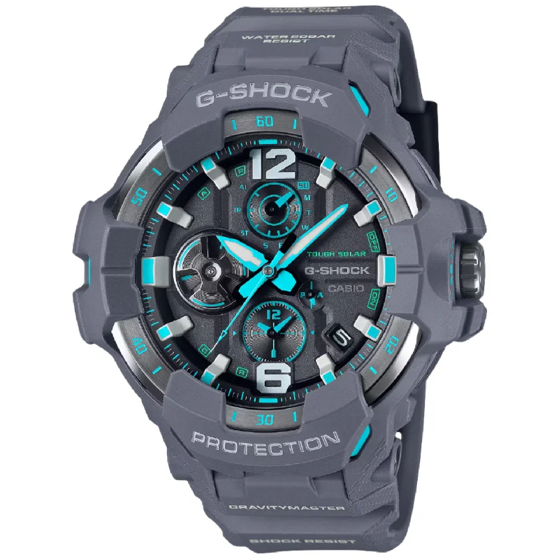 Solar-Powered Watches for Men and Women-G-Shock Master of G-Air Gray & Blue Gravitymaster