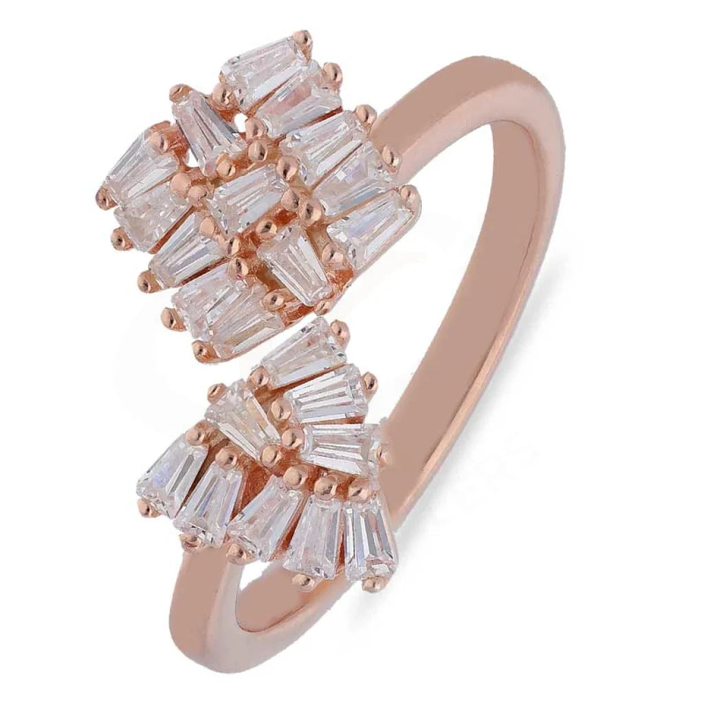 Birthstone Silver Ring for Customization-Sterling Silver 925 Rose Gold Plated Ring - FKJRNSL3653