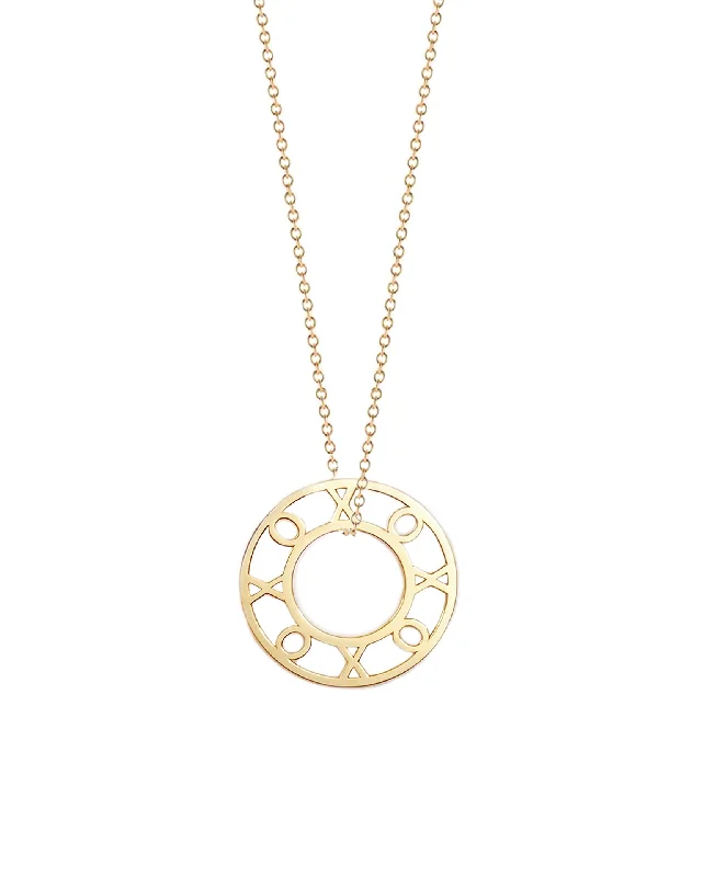 Chain Necklace with Pendant for Women-XOXO Atlas Token Necklace