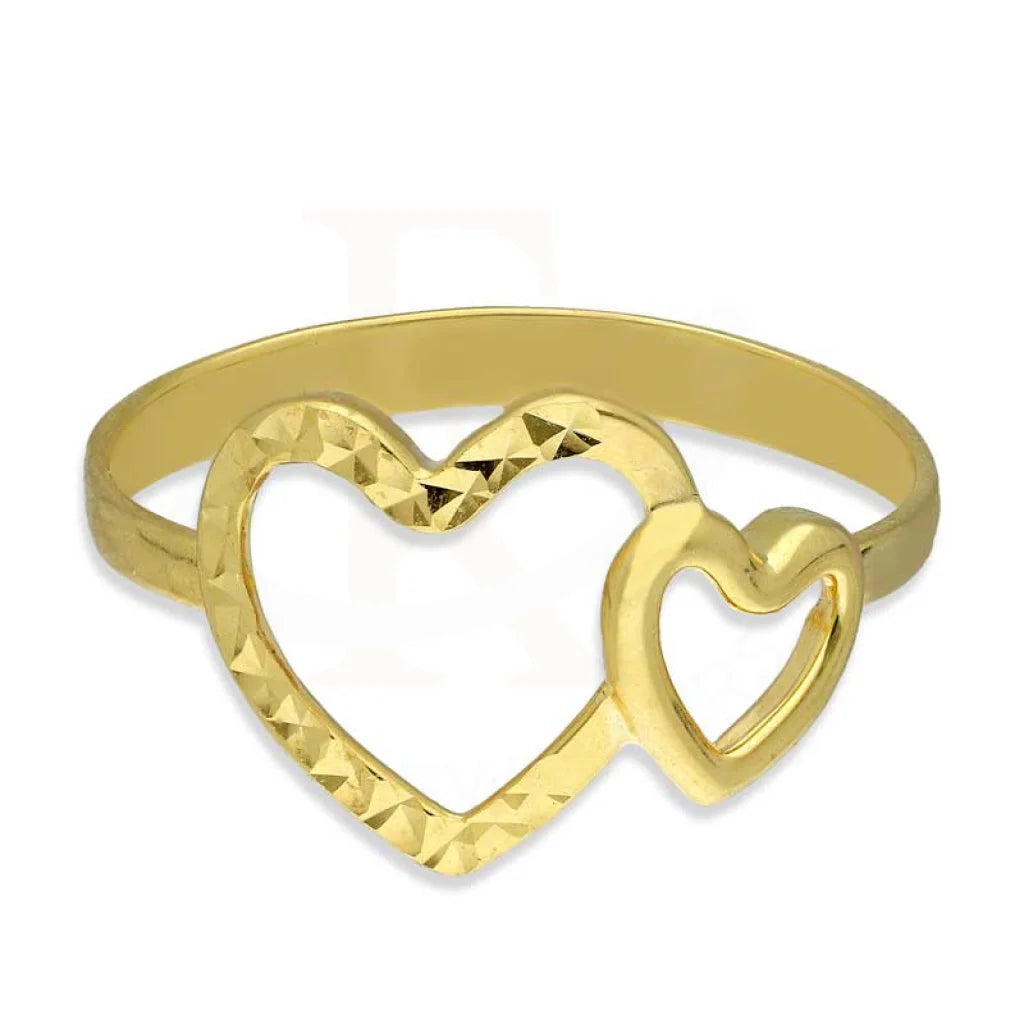 Large Gemstone Ring for Statement-Gold Hearts Ring 18KT - FKJRN18K3235