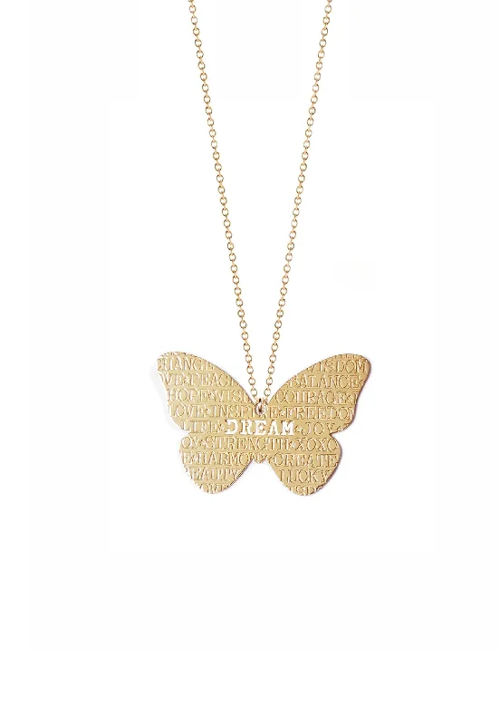 Classic Silver Necklace for Women-Butterfly Inspiration Necklace