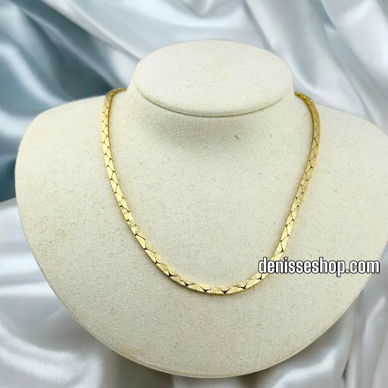 Wedding Necklace for Brides-14K WOMAN GOLD FASHION NECKLACE N185