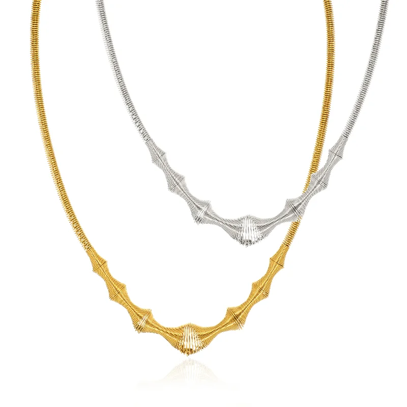 Simple Gold Necklace for Daily Wear-Memory Lane Necklace