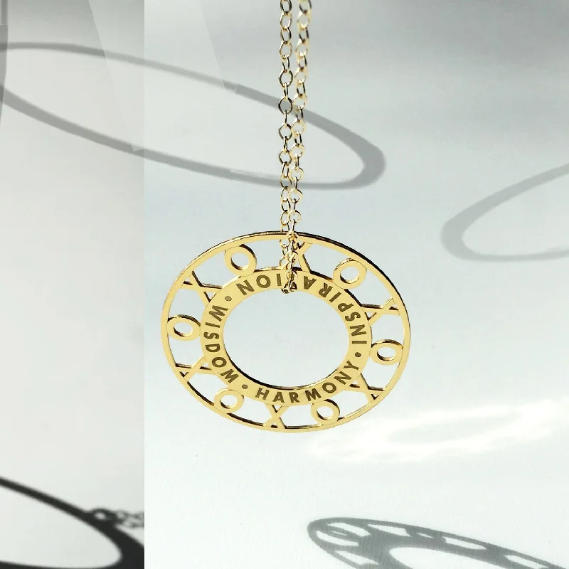 Luxury Chain Necklace for Women-XOXO Personalized Token Necklace