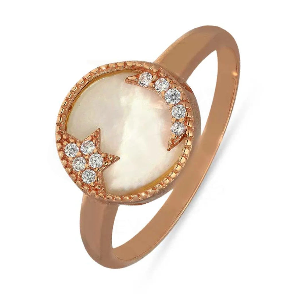 Luxury Sapphire Ring for Anniversary-Sterling Silver 925 Rose Gold Plated Round Shaped Ring - FKJRNSL2942