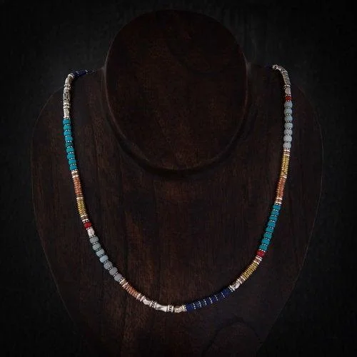 Diamond Choker Necklace for Glamour-Multi Gemstones Turquoise Necklace