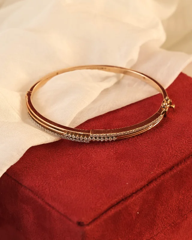 Gold Bangles for Women-Diamond Bangle