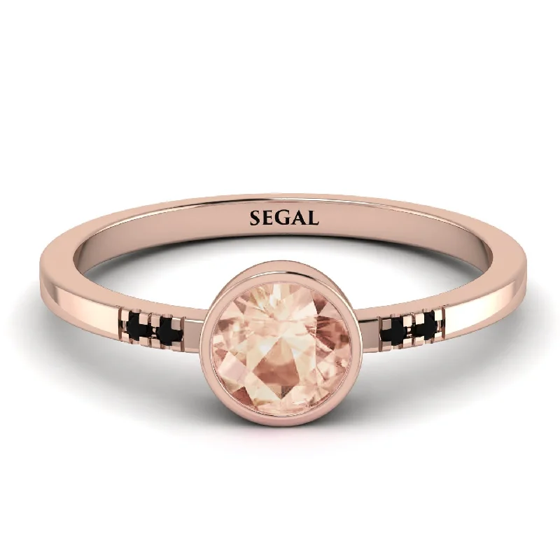 Chunky Gemstone Ring for Statement-Bezel Minimalist Morganite Ring - Kinsley No. 905