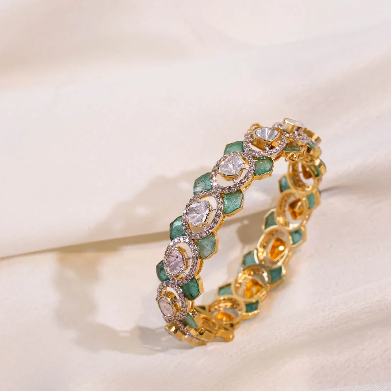 Wedding Bangles with Diamonds-Geeta Polki And Diamond Bangle