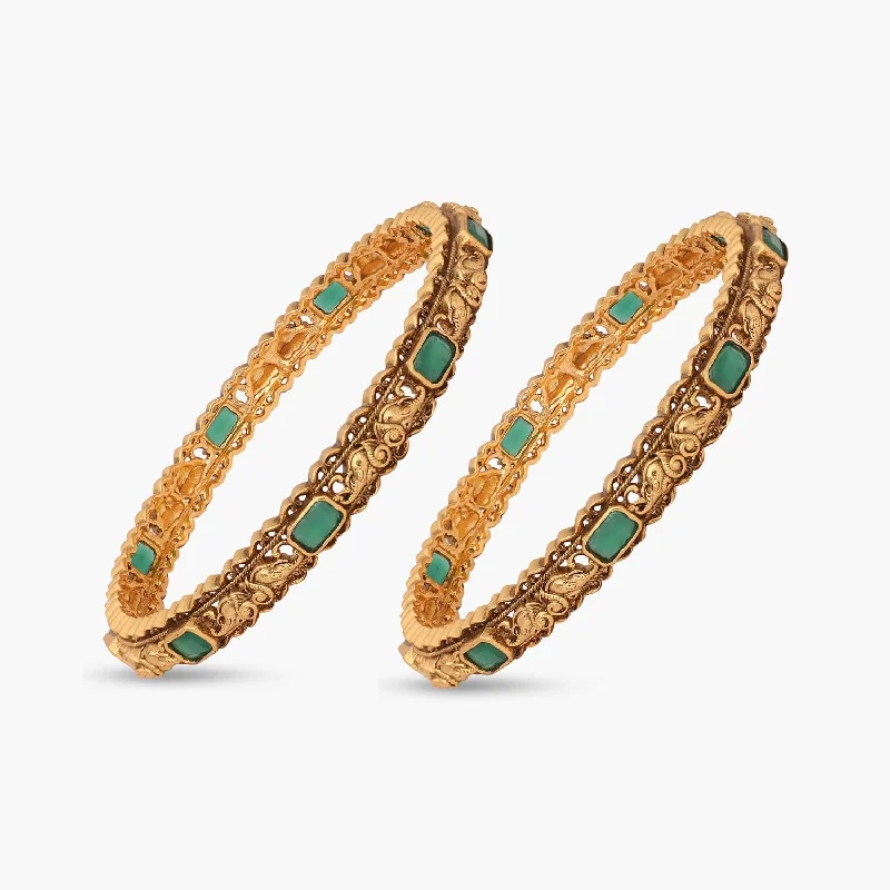 Elegant Bridal Bangles for Weddings-Hamsini Antique Bangles