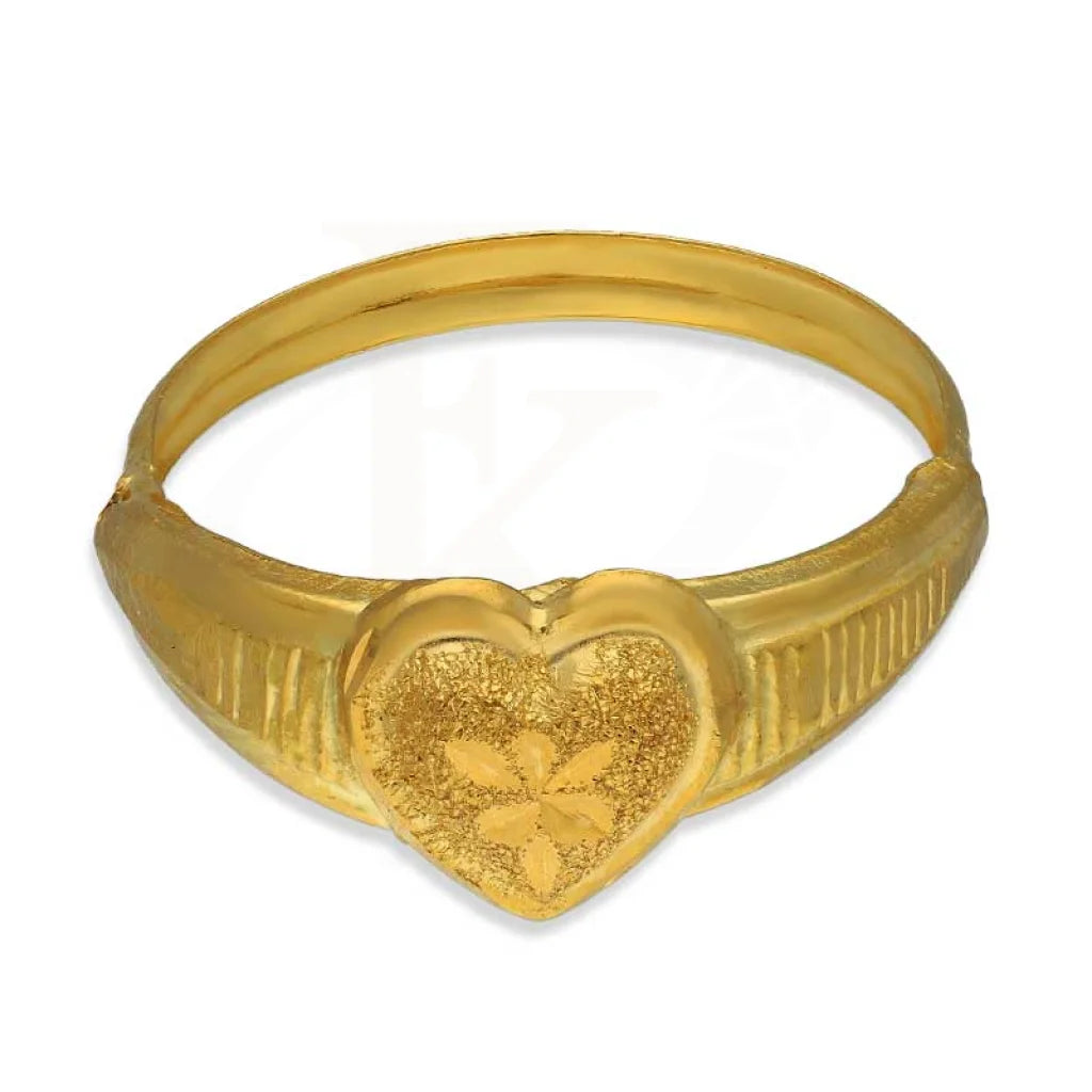 Wedding Ring Set with Matching Bands-Gold Heart Shaped Ring 18KT - FKJRN18K3453