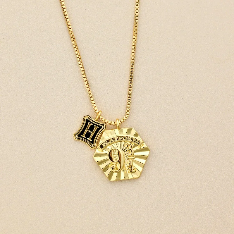 Classic Gold Necklace for Weddings-Platform 9 3/4 Necklace