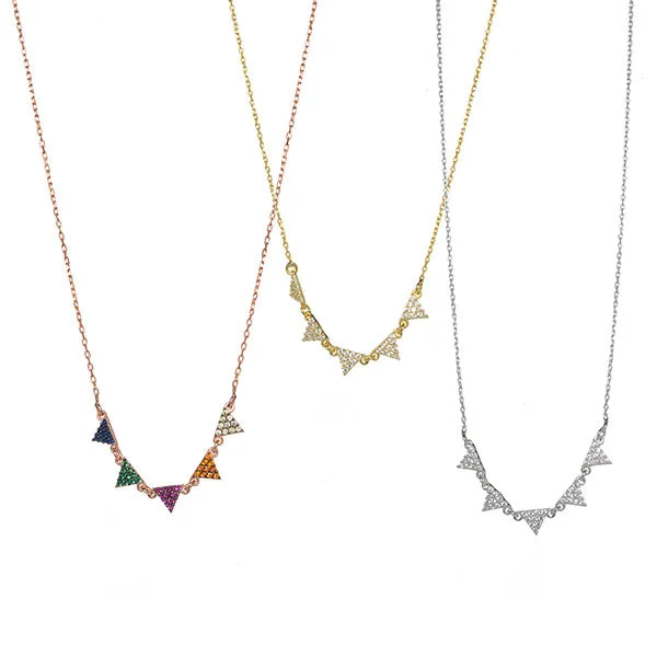 Cute Necklace for Gift Giving-5 Triangle Necklace