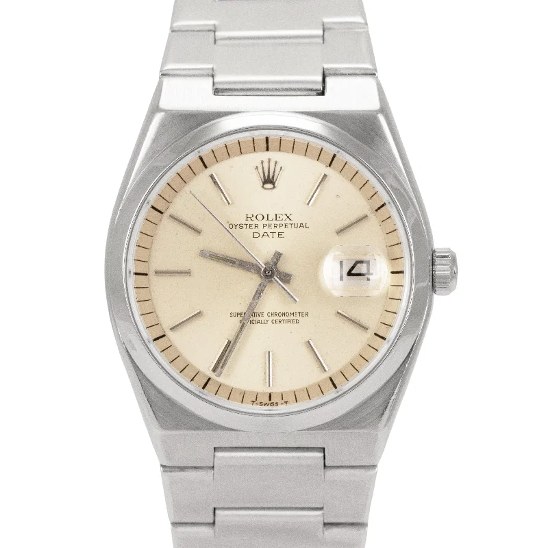 Men's Luxury Watches with Classic Design-Rolex Oyster Perpetual Date Stainless Steel 36mm Silver Automatic Watch 1530