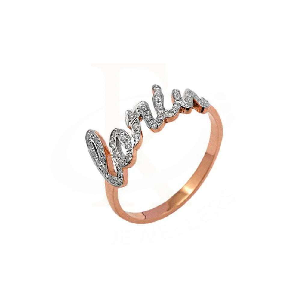 Customizable Silver Ring for Men-Silver 925 Rose Gold Plated Name Ring - FKJRN2060